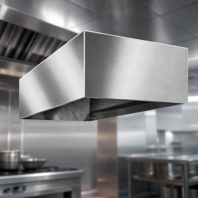 Product image #3 for SpecAIR 48-Inch x 48-Inch x 20-Inch Condensate Hood, Ceiling Mount, 304 Stainless Steel