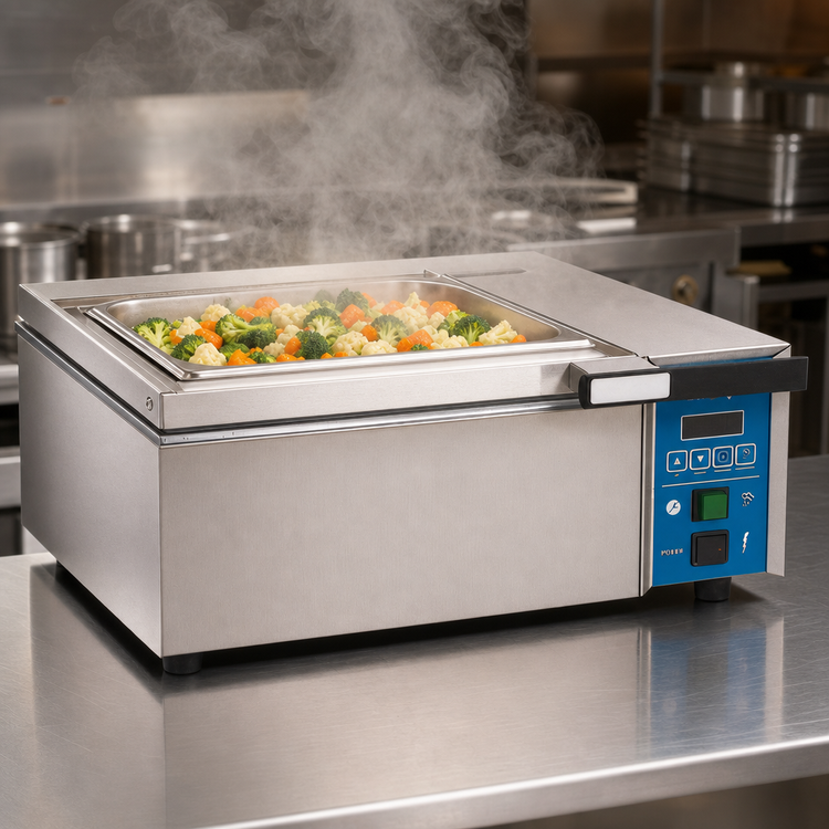 Product image #3 for Antunes DFWT-250 Deluxe Countertop Steamer, 2/3 Size Pan, Direct Water Hook-Up