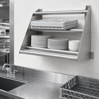 Thumbnail image #3 for Eagle Group 606297-X Wall-Mounted Tubular Dishtable Rack Shelf, 42 x 15-1/2 x 12 Inch, Knock-Down, 304 Stainless Steel