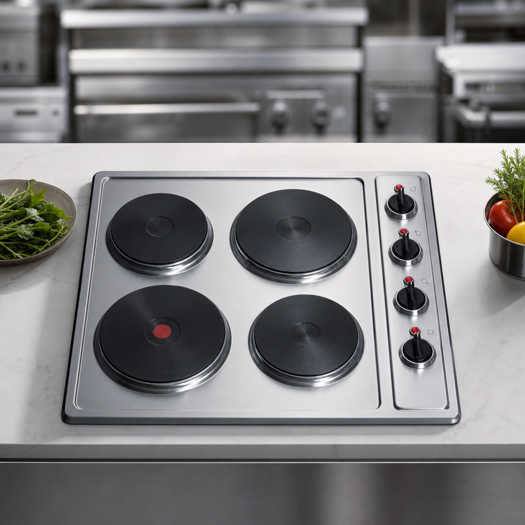 Product image #3 for 24-Inch 4-Burner Electric Built-In Cooktop with Sealed Cast Iron Elements