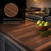 Thumbnail image #3 for John Boos Boos Block Blended Edge Grain American Black Walnut Kitchen Countertop, 48 x 25 x 1-1/2 Inch, Penetrating Oil Finish