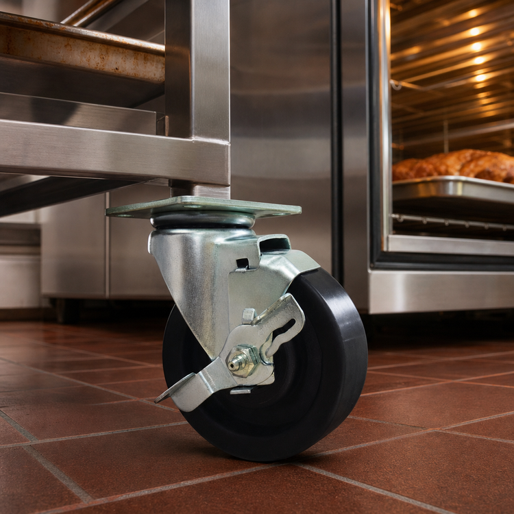 Product image #3 for Advance Tabco 4-Inch Hi-Temp Oven Plate Caster with Brake