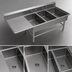 Thumbnail image #3 for John Boos Pro-Bowl 3-Compartment Bakery Sink with Left Drainboard, 84-3/16 Inch x 33-1/2 Inch, Stainless Steel