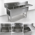 Thumbnail image #3 for John Boos Pro-Bowl 3-Compartment Sink with 18-Inch Right Drainboard, 18 x 24 x 14 Bowls, 16-Gauge Stainless Steel