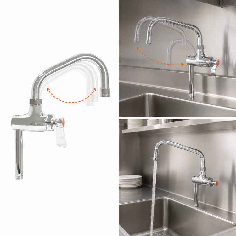 Product image #3 for Fisher Add-On Faucet with 10 Inch Swing Spout, Brass, 3/8 Inch Male NPT Inlet