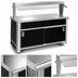 Thumbnail image #3 for Atlas Metal BLU-4-BU Mobile Buffet Style Utility Serving Counter with Solid Stainless Steel Top