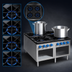 Thumbnail image #3 for Comstock-Castle 36-Inch Floor Model Gas Stock Pot Range with Open Front Cabinet Base, 4 Burners, 440,000 BTU