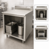 Thumbnail image #3 for Advance Tabco Special Value Series 60 x 30 Inch Economy Open Base Work Table with 5-Inch Backsplash