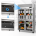 Thumbnail image #3 for Turbo Air PRO Series Two-Section Reach-In Refrigerator with 4 Glass Half Doors, Top Mount, 47.36 Cu. Ft.