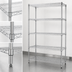 Thumbnail image #3 for Quantum Stationary Wire Shelving Starter Kit, 42 Inch Wide x 86 Inch High, 5 Shelves, 304 Stainless Steel