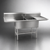 Thumbnail image #3 for Spec-Master Flush Front Two-Compartment Stainless Steel Sink with Dual 30-Inch Drainboards