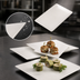 Thumbnail image #3 for American Metalcraft Flat Rectangular Break-Resistant Melamine Platter, 14-1/2 x 8-1/4 in., White