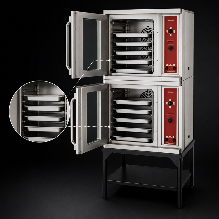 Product image #3 for Blodgett Premium Series CTB DBL Double-Deck Half-Size Standard-Depth Electric Convection Oven
