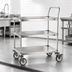 Thumbnail image #3 for Metro Type 316 Stainless Steel 3-Shelf Bus Cart, 18 x 30 Inches