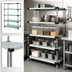 Thumbnail image #3 for Quantum 5-Shelf Solid Stainless Steel Shelving Starter Kit, 72 x 24 x 63 Inches