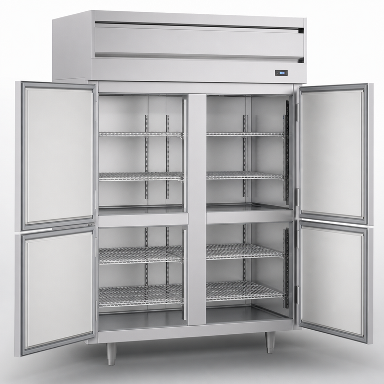 Product image #3 for Beverage-Air P Series Two-Section Reach-In Warming Cabinet, 43.3 Cu. Ft., Half-Height Solid Doors