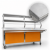 Thumbnail image #3 for Director's Choice 50-Inch Solid Top Mobile Serving Unit with Stainless Steel Top and Front Panel
