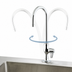Thumbnail image #3 for T&S Brass Deck-Mount Single-Hole Swivel Gooseneck Low-Lead Manual Faucet with 0.5 GPM Vandal-Resistant Spray Device