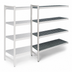 Thumbnail image #3 for Fermostock 4-Tier Perforated Add-On Polymer Shelving Unit Expansion Kit, 83