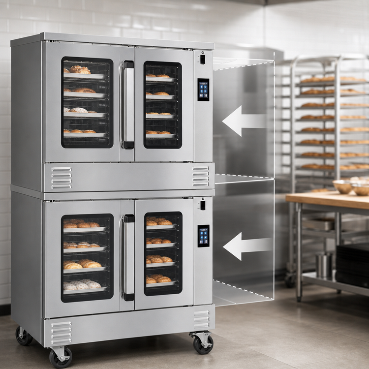 Product image #3 for Southbend Platinum Double Deck Bakery Depth Electric Convection Oven, Touchscreen Controls, Independent Doors