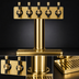 Thumbnail image #3 for Eagle Spec-Bar Brass 5-Faucet Countertop Beverage Dispenser with Drip Tray