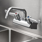 Thumbnail image #3 for T&S Brass equip 5F-4WWX06 Low-Lead 4-Inch Wall-Mount Mixing Faucet with 6-Inch Swing Nozzle and Wrist-Action Handles