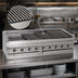 Thumbnail image #3 for Bakers Pride Dante Series 72-Inch Low-Profile Countertop Gas Radiant Charbroiler with Round Rod Top Grate