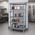 Thumbnail image #3 for Quantum Millenia 24 x 24 x 86 Inch Gray Polymer 5-Shelf Stationary Starter Shelving Unit, 2,000 lb Capacity