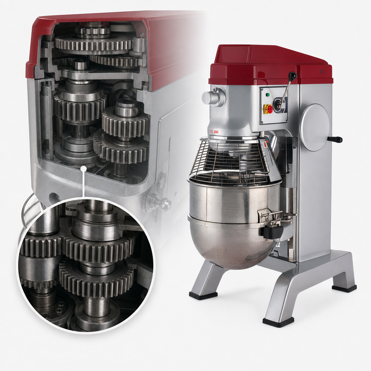 Product image #3 for Axis AX-M60 60-Quart Commercial Planetary Floor Mixer, Gear Driven, #12 Hub