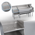 Thumbnail image #4 for Krowne Royal Series 66-Inch Recessed Underbar Ice Bin/Cocktail Station with Blender Dump Sink and 10-Circuit Cold Plate