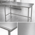 Thumbnail image #3 for Advance Tabco TSAG-309 108-Inch x 30-Inch 16-Gauge 430 Stainless Steel Flat Top Open Base Work Table