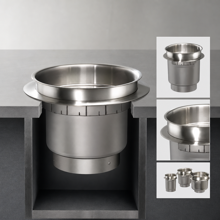 Product image #3 for Hatco Round Drop-In Heated Well, 11 Quart, Non-Insulated, Top-Mounted
