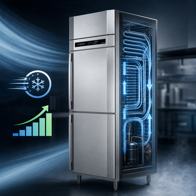 Product image #3 for Victory UltraSpec™ FSA-1D-S1-HD-HC One-Section Solid Half-Door Reach-In Freezer with V-Core™ Technology