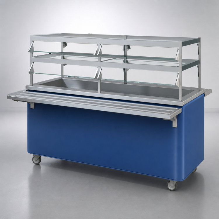 Product image #3 for Dinex DXPR5CI Reflections Ice Cooled 5-Pan Mobile Food Unit