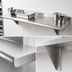 Thumbnail image #3 for Advance Tabco 84 Inch W x 15 Inch D Wall-Mounted Stainless Steel Shelf, 16 Gauge, Satin Finish