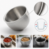Thumbnail image #3 for Double-Wall Stainless Steel Angled Mini Bowl Sauce Cup, 2.5 oz.