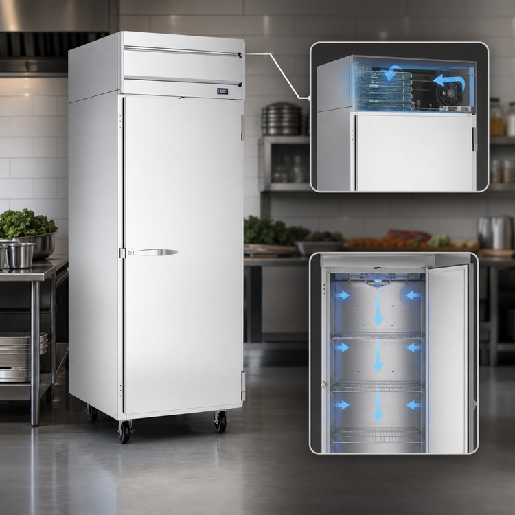 Product image #3 for Beverage Air Horizon Series HF1WHC-1S 30.76 Cu. Ft. One-Section Reach-In Freezer with Solid Door