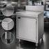 Thumbnail image #3 for Advance Tabco Underbar Basics 48-Inch Stainless Steel Drainboard Cabinet Base with Mid-Shelf and 2 Doors