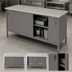 Thumbnail image #3 for John Boos Poly Top Enclosed Base Work Table with Sliding Door Cabinet Base, 60 x 30 Inches