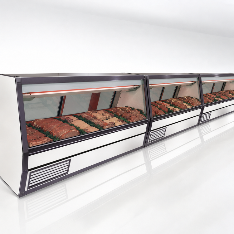 Product image #3 for Howard-McCray 40E Series 52-1/2 Inch Remote Red Meat Service Case, Stainless Steel, LED Lighting