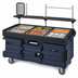 Thumbnail image #3 for Cambro CamKiosk 6-Pan Well Insulated Mobile Food Cart, Navy Blue