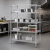 Thumbnail image #3 for Metro Super Erecta Brite Stationary Starter Wire Shelving Unit, 42 x 24 x 63 Inches, 4 Shelves
