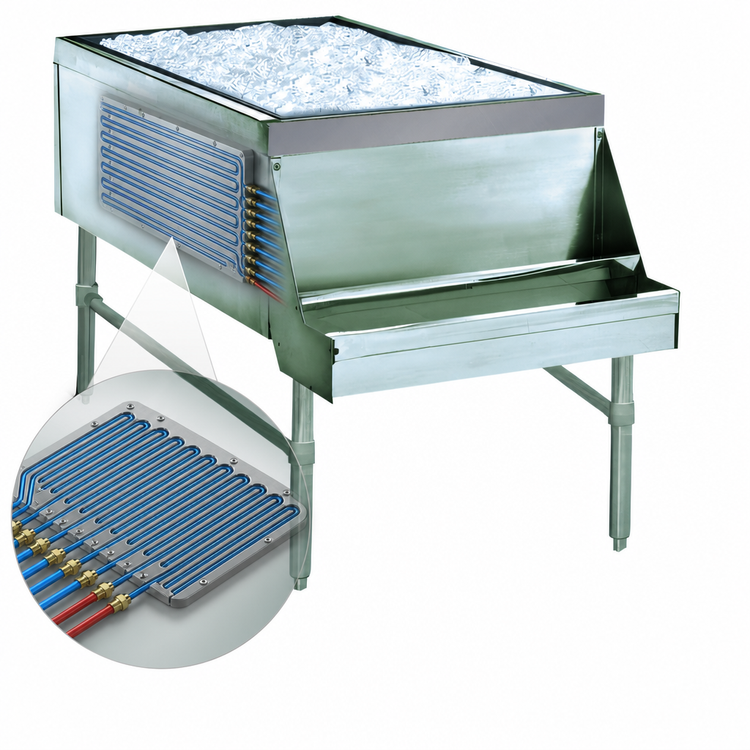 Product image #3 for Prestige 24-Inch Wide Pass-Thru Ice Bin with 10-Circuit Cold Plate