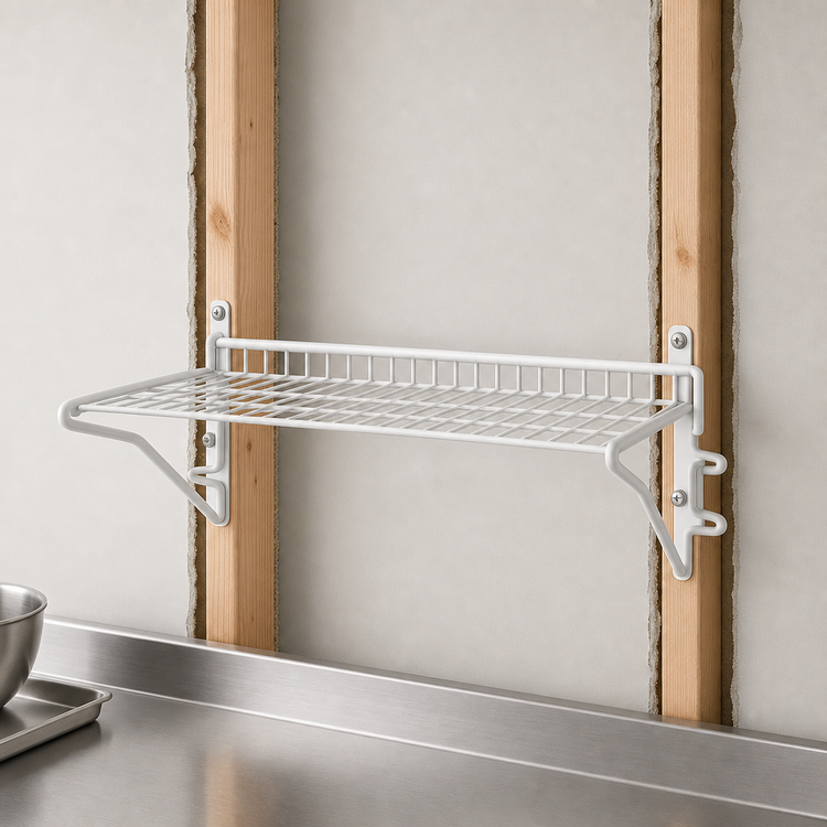 Product image #3 for Eagle Group Snap-n-Slide 48 x 12-Inch Wall-Mounted Wire Shelf with EAGLEgard Hybrid Epoxy Finish