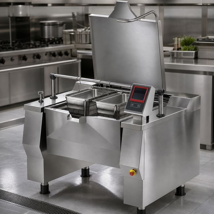 Product image #3 for Betterpan UDBRG038CV1 38 Gallon Gas Tilting Skillet Braising Pan with Touch Screen Controls