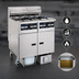Thumbnail image #3 for Pitco Solstice Reduced Oil Volume Electric Fryer System with 2 Fryers, 4 Tanks, and Built-In Filter Drawer