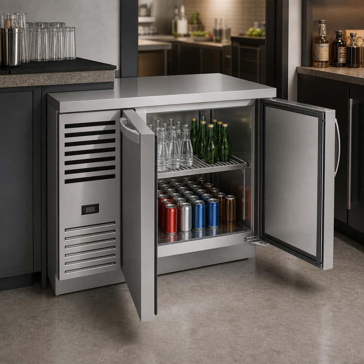 Product image #3 for True Premier Bar 36-Inch Pass-Thru Single-Zone Back Bar Cooler with 2 Solid Locking Doors