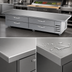 Thumbnail image #3 for Beverage-Air Four-Drawer Chef Base Freezer with 108-Inch Extended Top