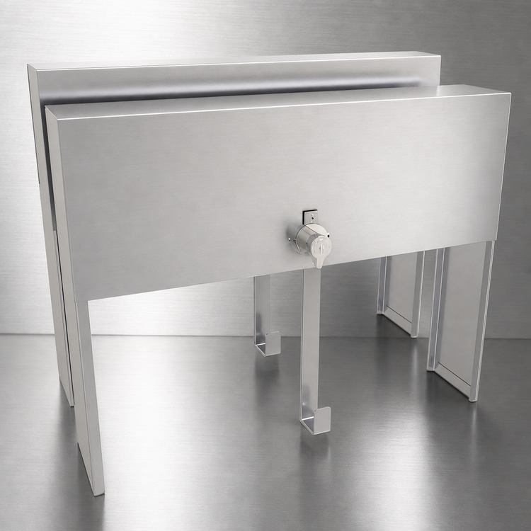 Product image #3 for Glastender DSRC-14 14-Inch Double Speed Rail Locking Cover, Stainless Steel