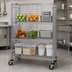 Thumbnail image #3 for Quantum Mobile Security Cage Unit with Doors and 4 Shelves, 48W x 21D x 69H, Chrome Plated
